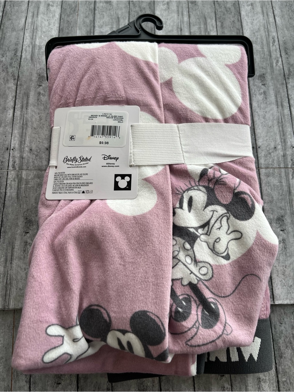 Disney Mickey & Minnie Mouse Women's Sleep Pants with Black Waistband - Picture 2 of 2